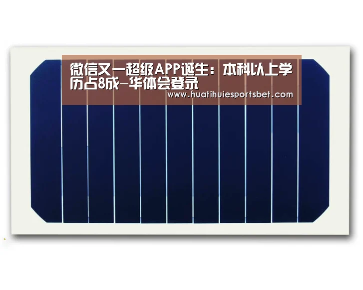 微信又一超级APP诞生:本科以上学历占8成-华体会登录(图1) 华体会登录